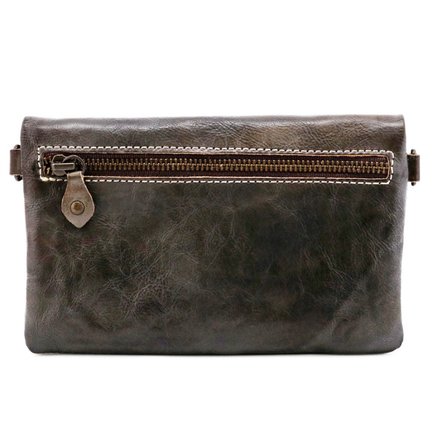 Cadence Genuine Leather Handbag in Taupe Rustic | Bed Stu
