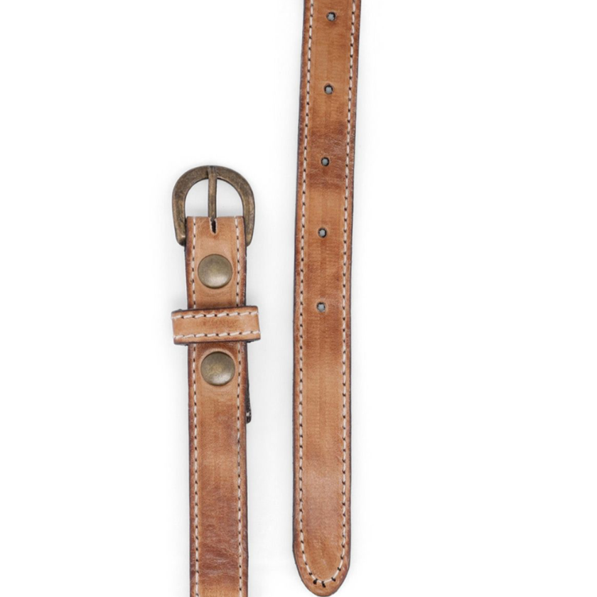 Monae Genuine Leather Belt in Tan Rustic | Bed Stu