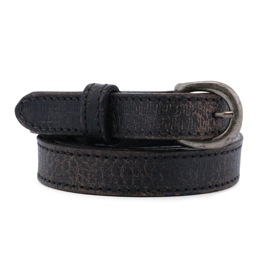 Monae Genuine Leather Belt in Black Lux | Bed Stu