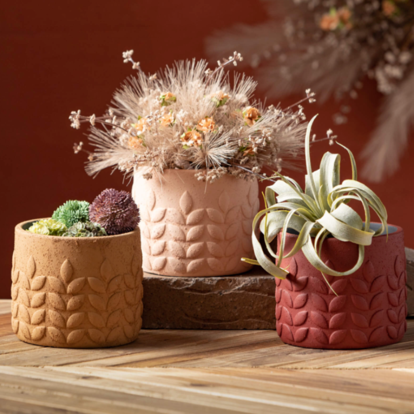 MODERN LEAF DESERT TONED POT