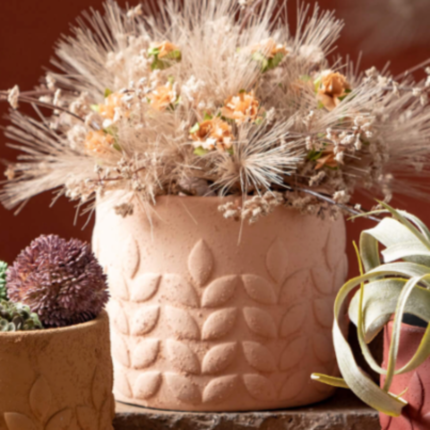 MODERN LEAF DESERT TONED POT