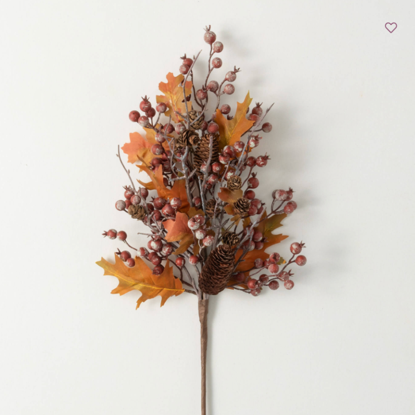RUSTIC FALL BERRY LEAF SPRAY