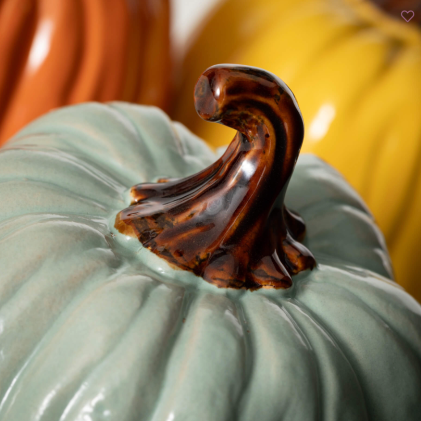 Colored Stoneware Pumpkins