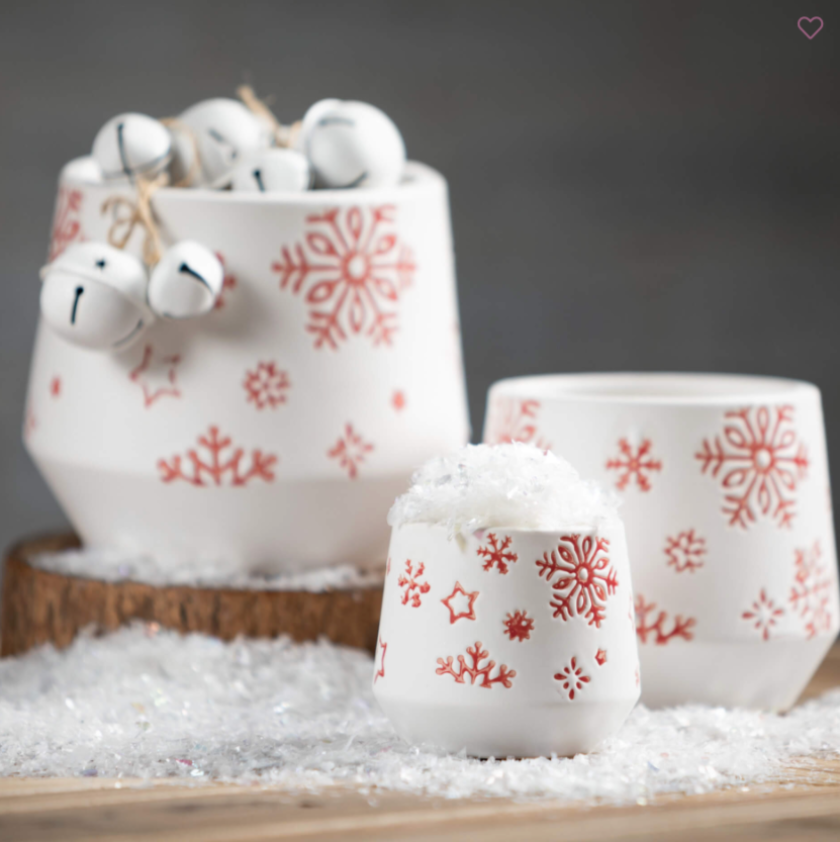 SNOWFLAKE HOLIDAY PLANTER