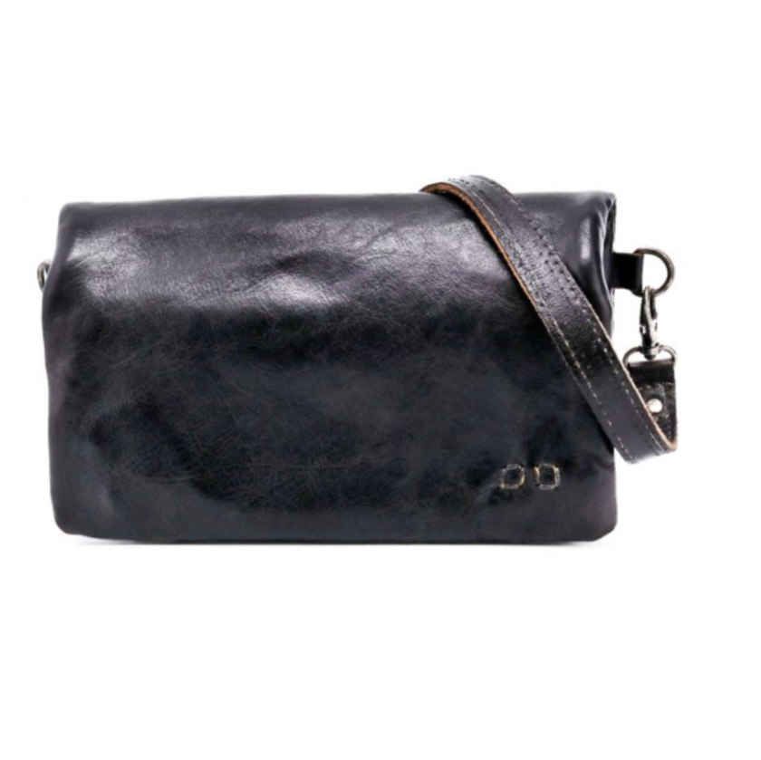 Cadence Genuine Leather Handbag in Black Rustic | Bed Stu