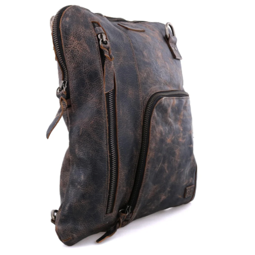 Aiken Genuine Leather Handbag in Black Lux | Bed Stu