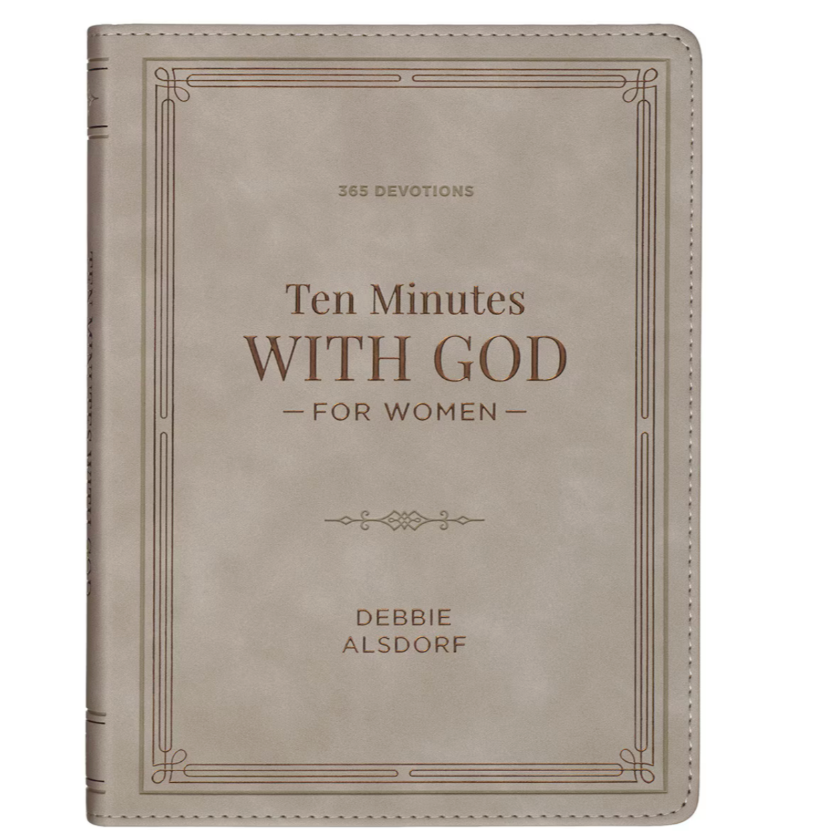 Ten Minutes with God for Women Taupe Faux Leather Daily Devotional