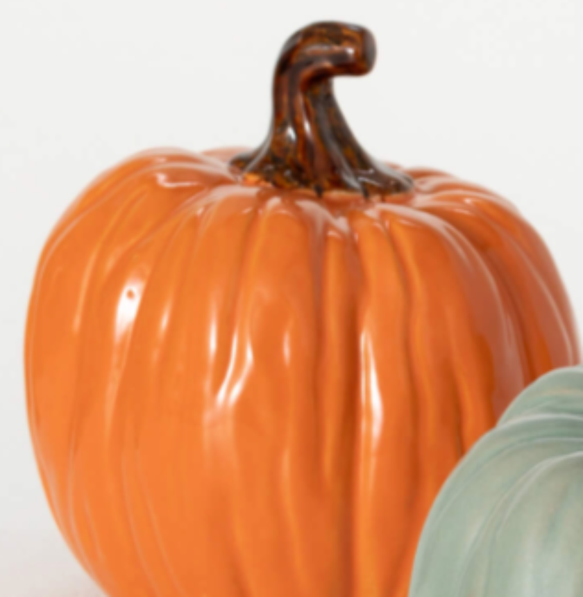 Colored Stoneware Pumpkins