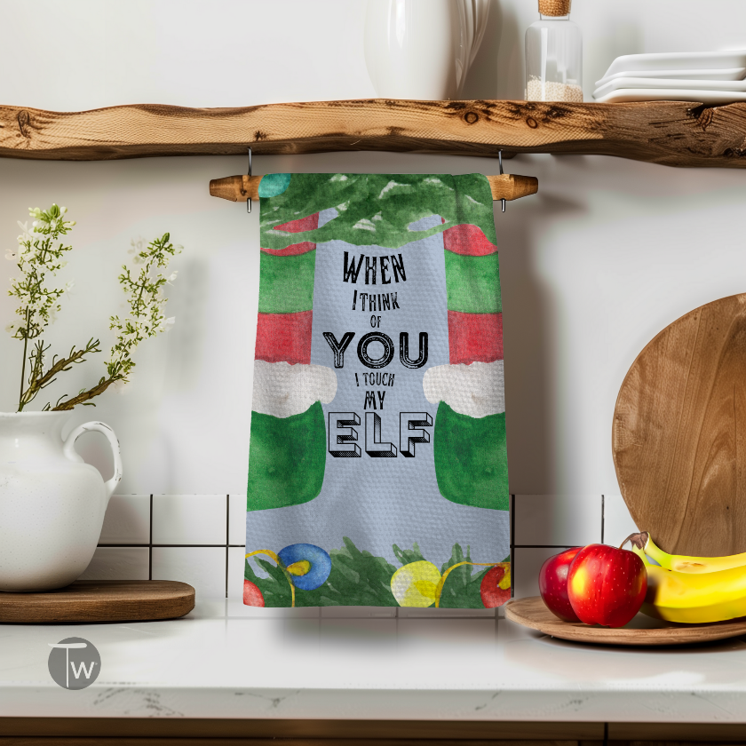 When I Think of You | Holiday Top Selling Kitchen Tea Towel Gift