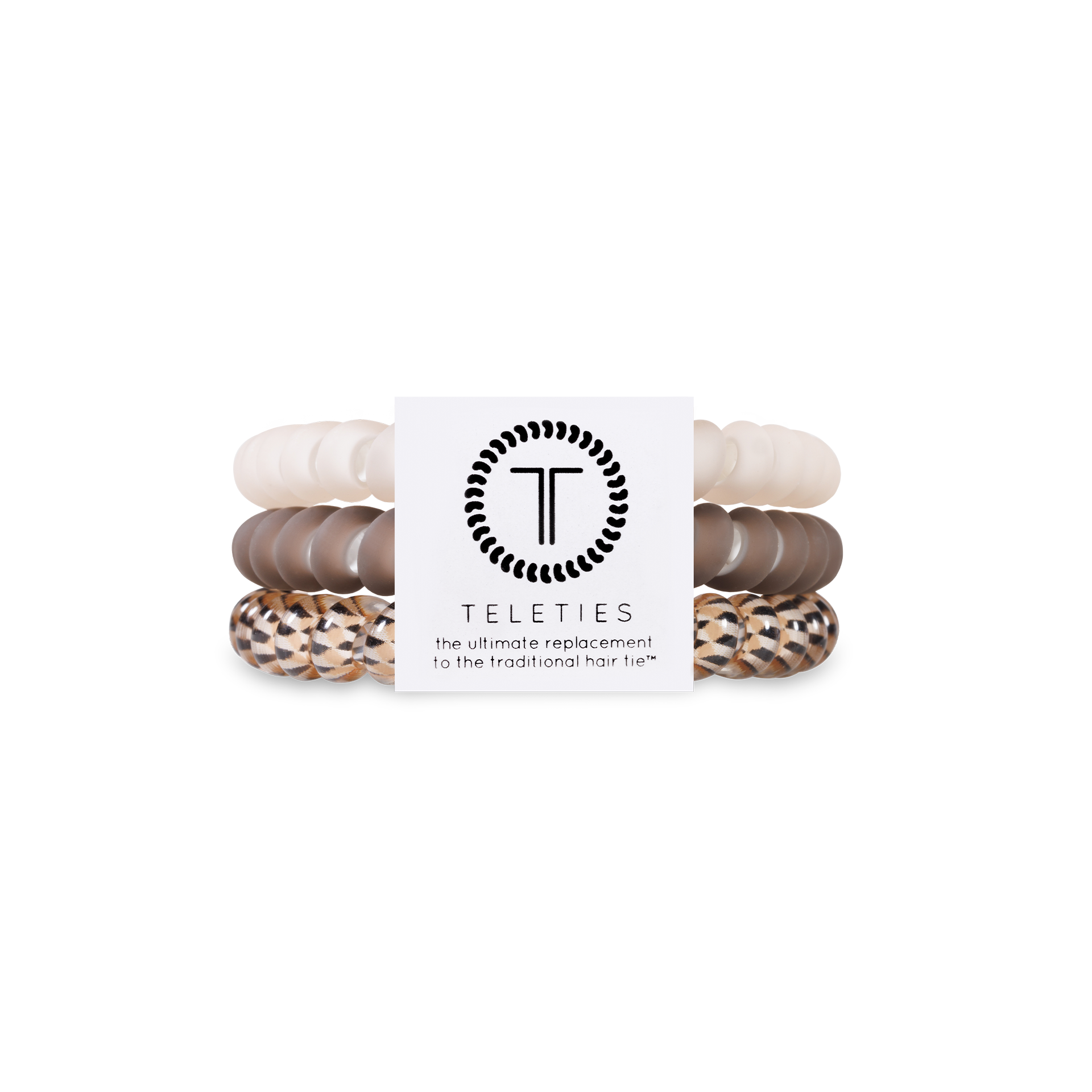 TELETIES - Spiral Hair Coils | Small | Toasted Hair Ties