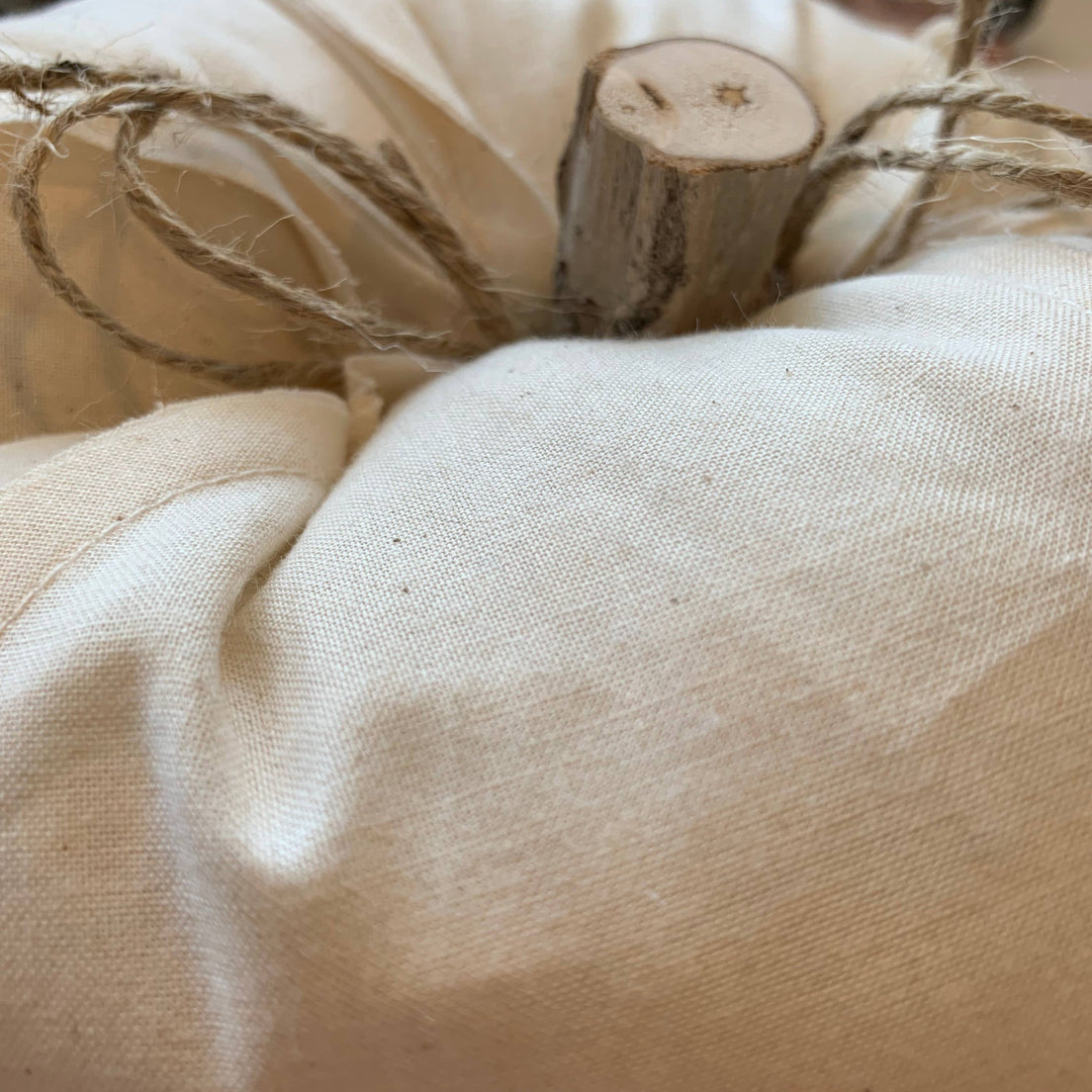 Natural Cotton Fabric Pumpkin - 3 Sizes Available