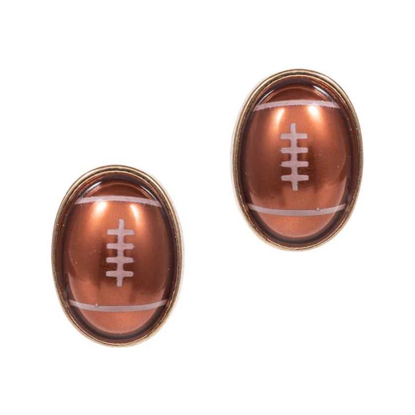 Football Pearl Post Earring