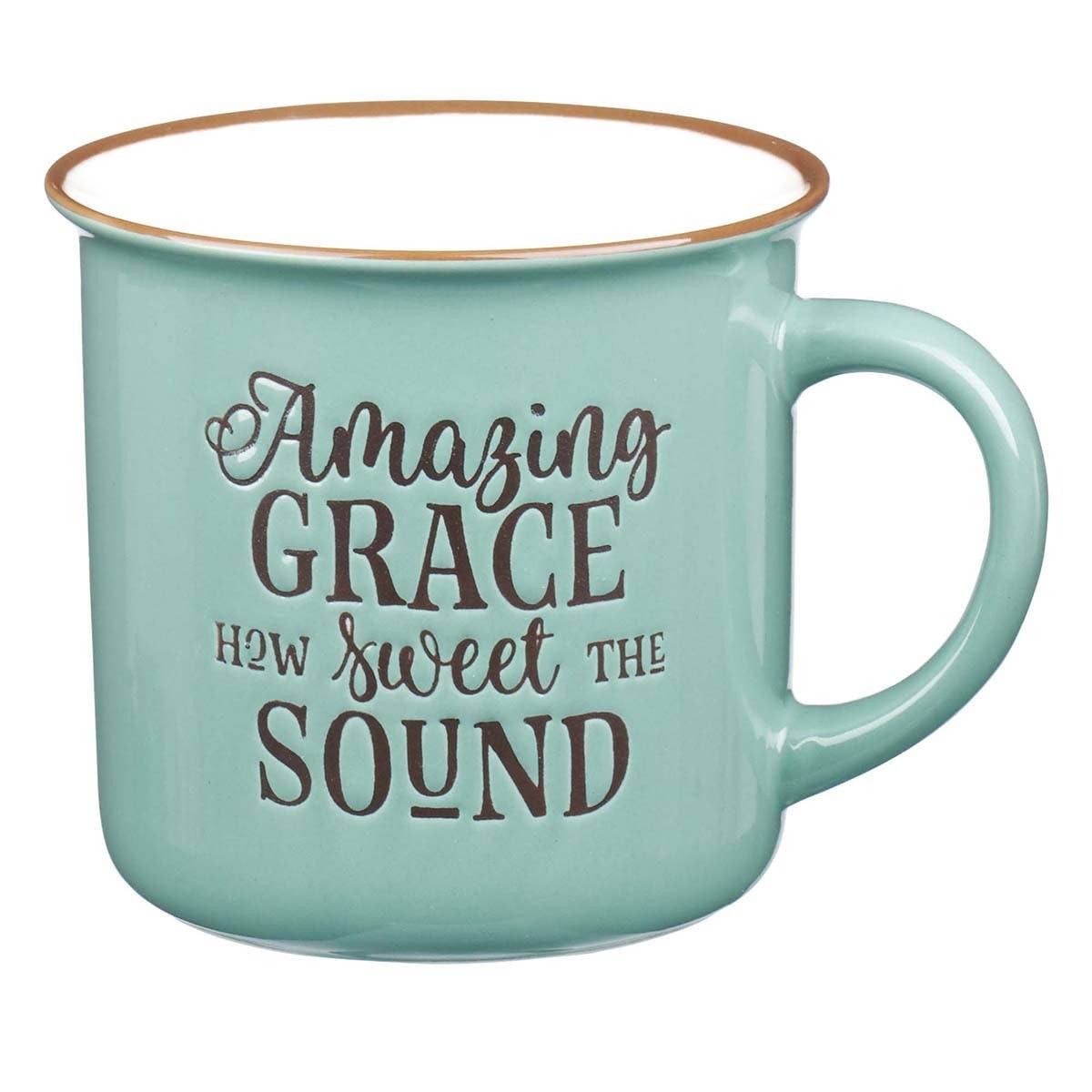 Christian Art Gifts - Amazing Grace Green Camp-style Coffee Mug