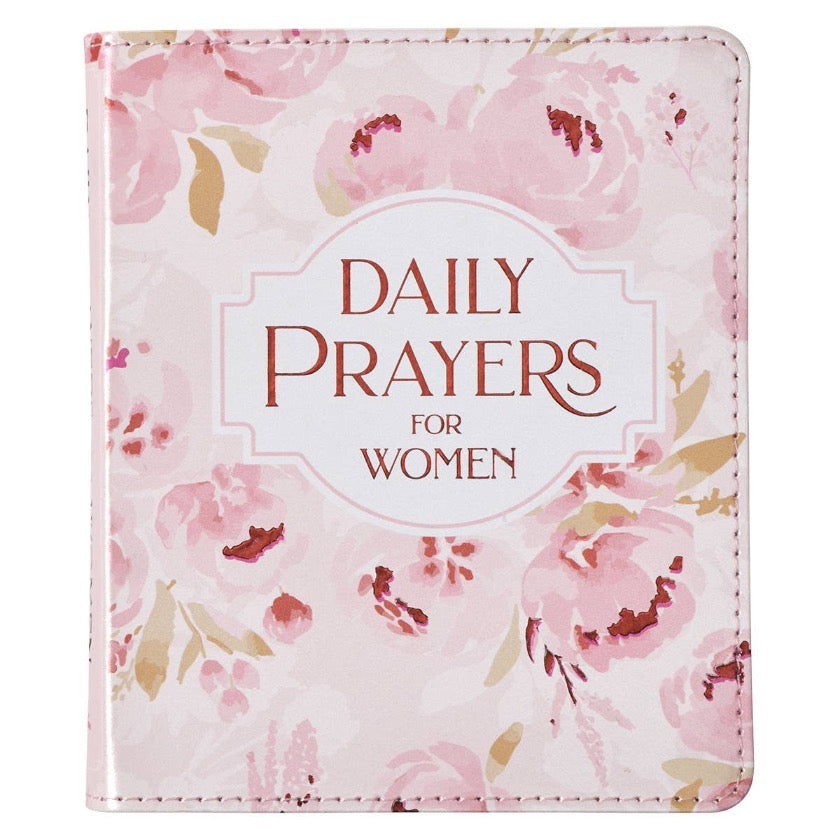 Christian Art Gifts - Daily Prayers for Women Pink Floral Faux Leather Devotional