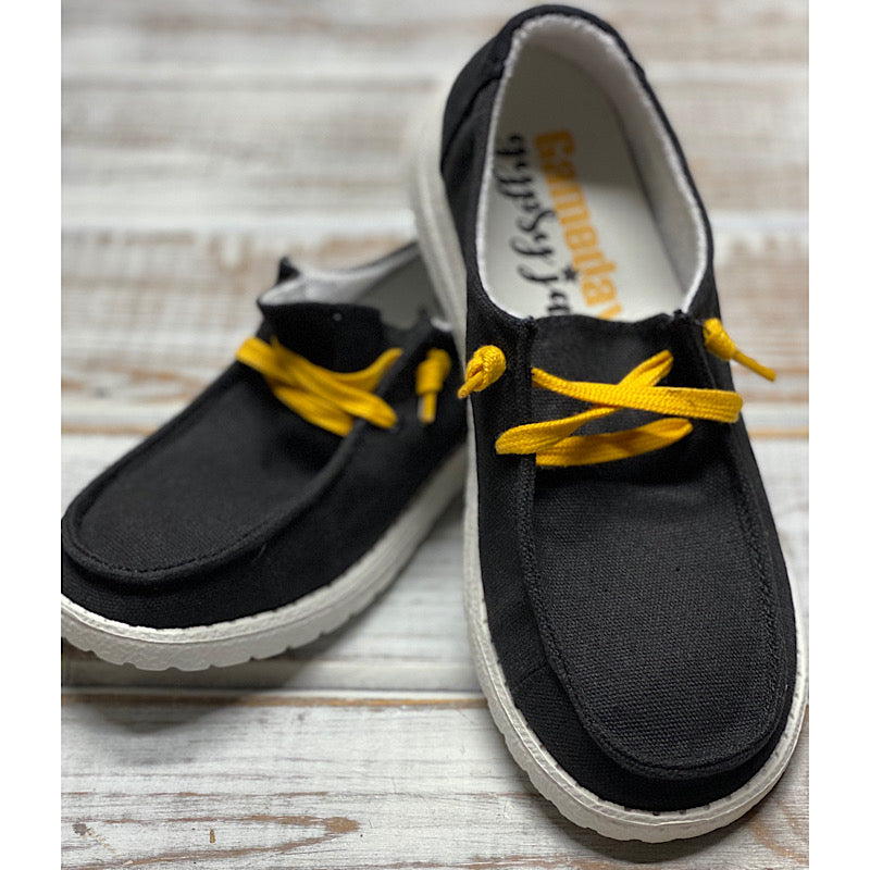 Game Day Gypsy Jazz Shoes-Black/Gold