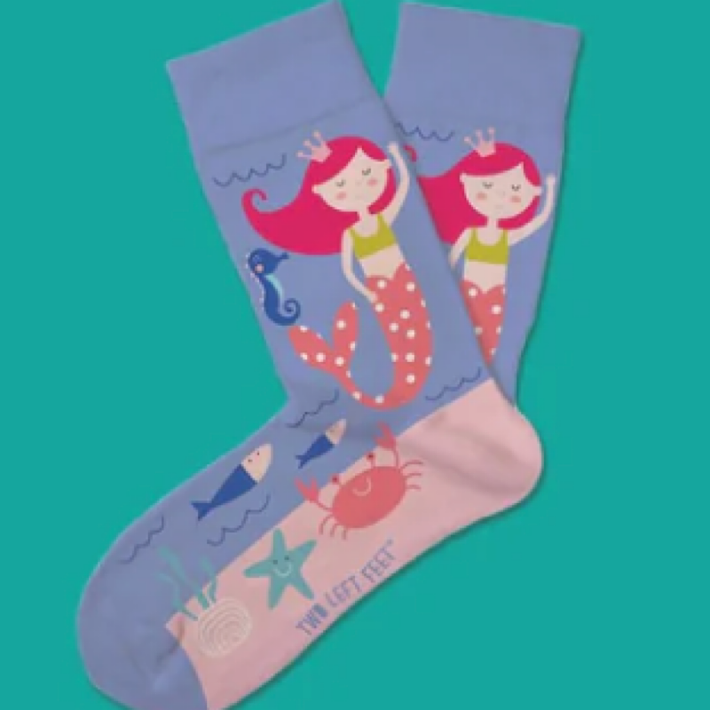 Two Left Feet Socks - Princess & The Sea