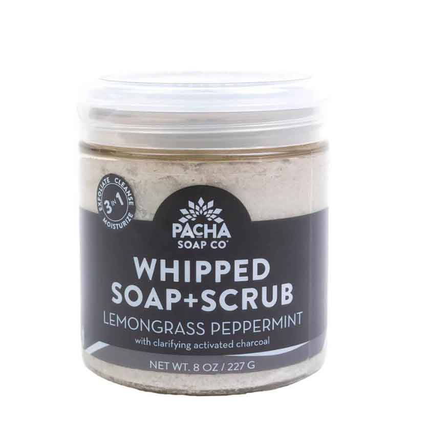Lemongrass Peppermint Whipped Soap + Scrub - Pacha