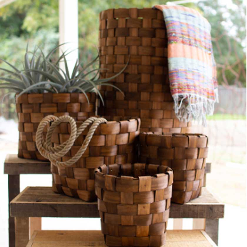 Medium Nesting Round Chipwood Basket  | The Shops SD