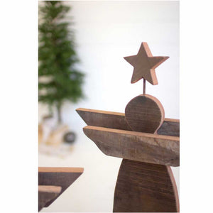 Wooden Christmas Angel - Large - Kalalou