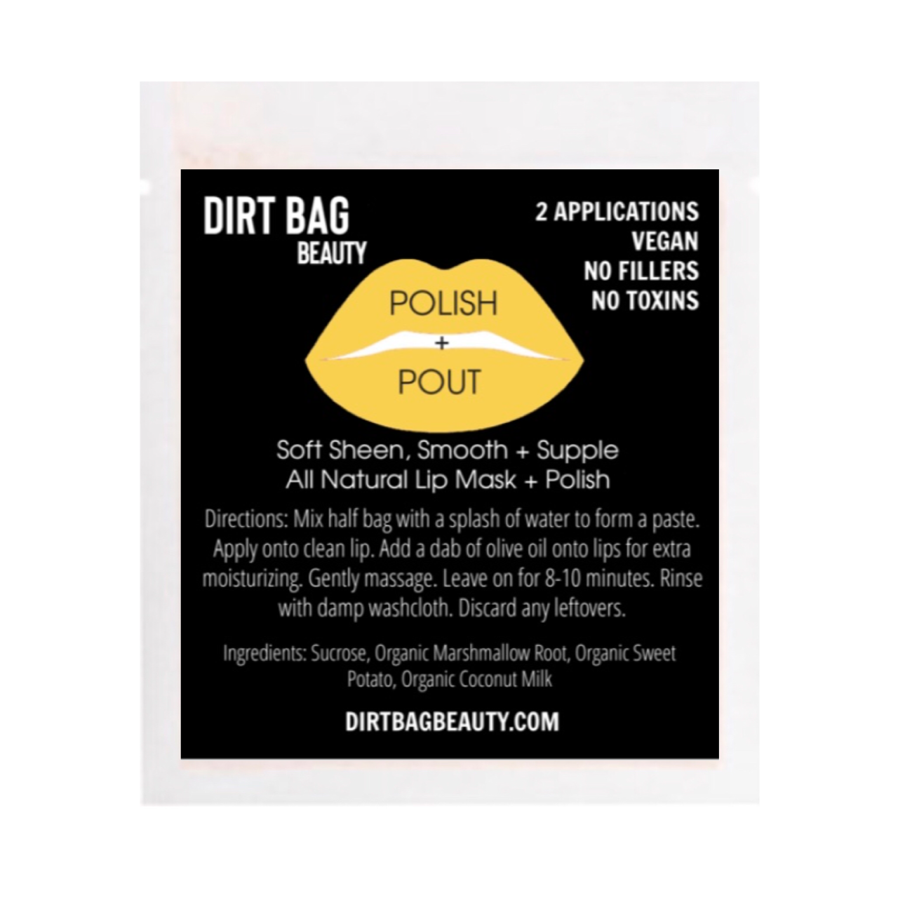 Dirt Bag® Beauty - Polish + Pout Vegan Lip Mask and Polish