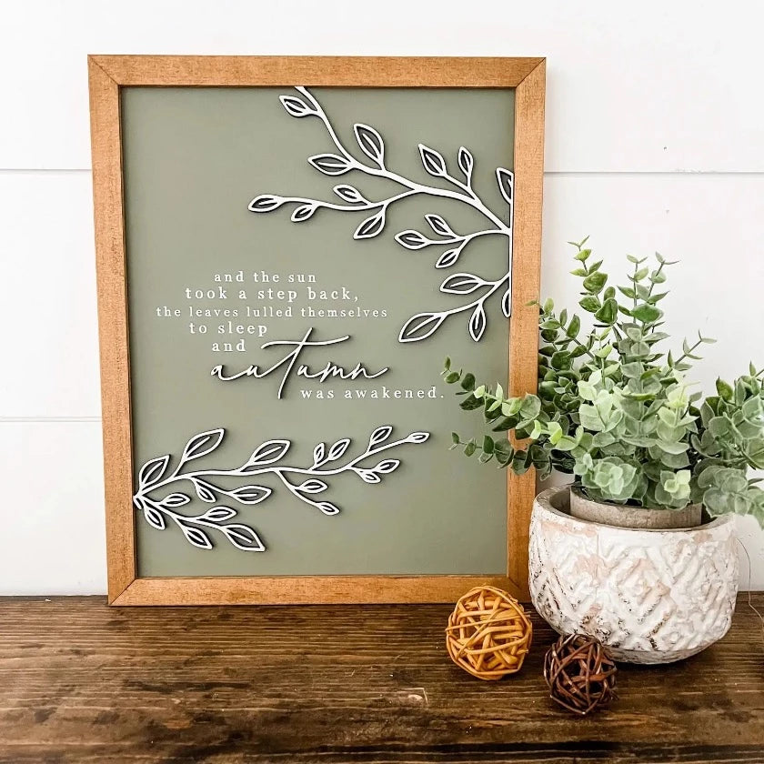 Autumn Was Awakened Fall Sign - WillowBee Signs & Designs | The Shops SD