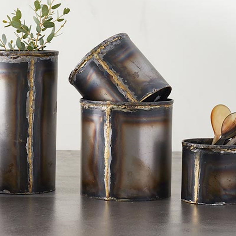 Ombre Recycled Iron Vase - Small