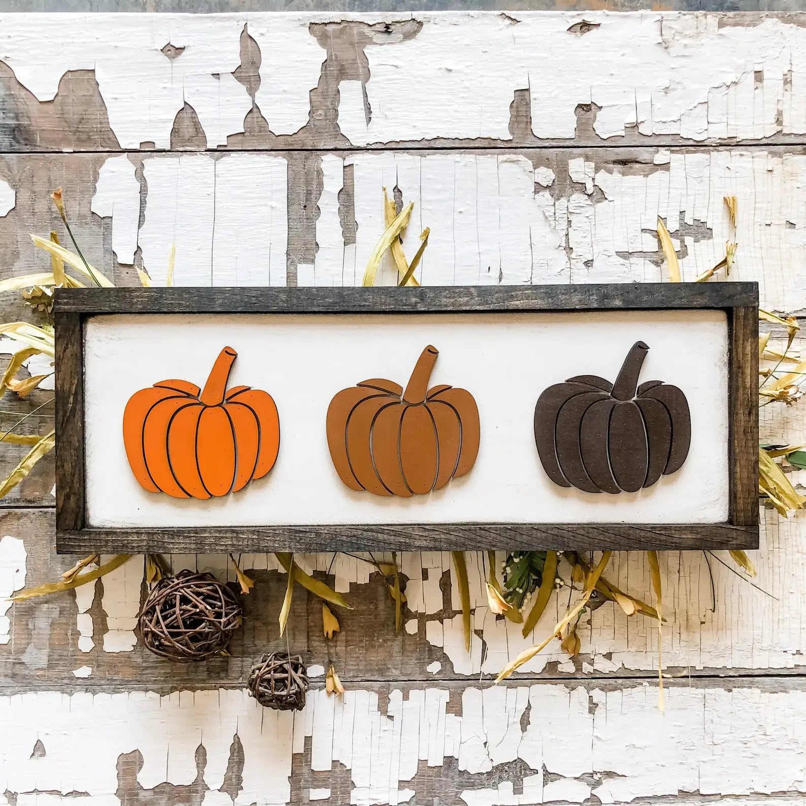 Ombre Fall Pumpkins Laser Cut | WillowBee Signs & Designs