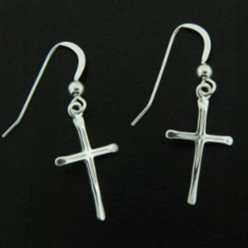 Silver Cross Earrings